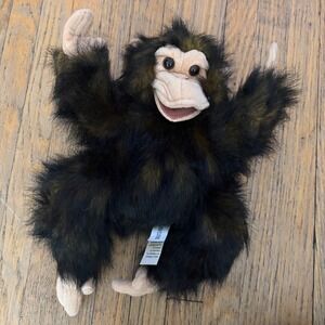 Folkmanis Puppets Baby Chimpanzee Hand Puppet Realistic Black Brown Monkey 2877